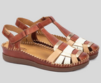 CADAQUES W8K-0965 BROWN FISHERMAN'S WEDGE SANDALS
