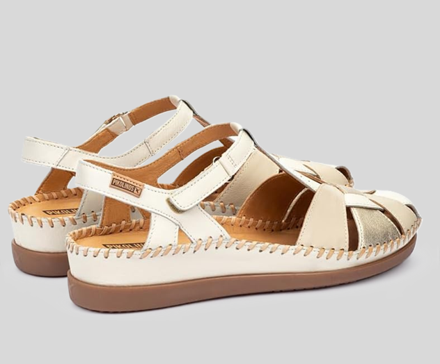 CADAQUES W8K-0965 CREAM FISHERMAN'S WEDGE SANDAL