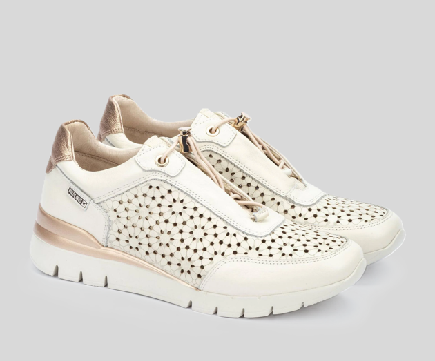CANTABRIA W4R-6584 CREAM LEATHER SNEAKERS