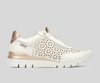 CANTABRIA W4R-6584 CREAM LEATHER SNEAKERS