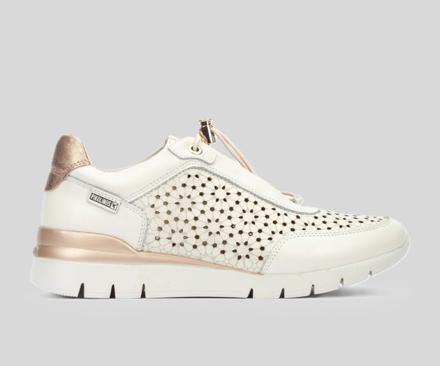 CANTABRIA W4R-6584 CREAM LEATHER SNEAKERS