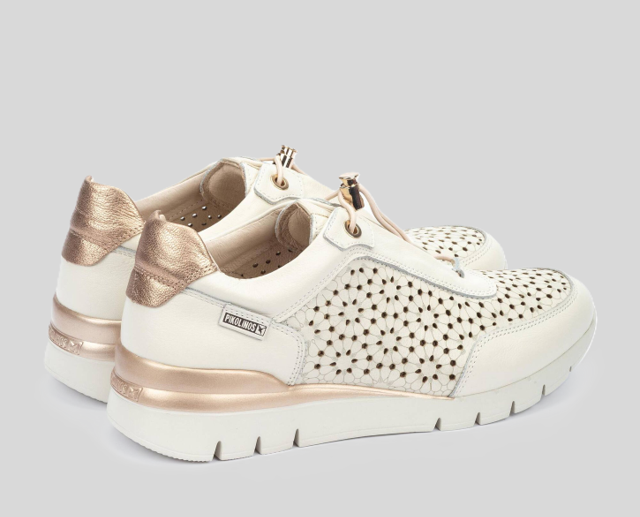 CANTABRIA W4R-6584 CREAM LEATHER SNEAKERS