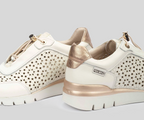 CANTABRIA W4R-6584 CREAM LEATHER SNEAKERS