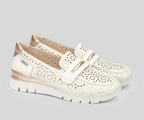 CANTABRIA W4R-6518 CREAM LEATHER MOCCASIN