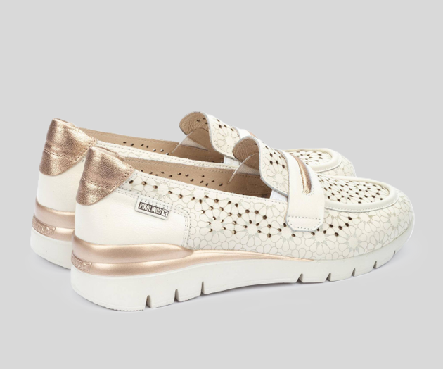 CANTABRIA W4R-6518 CREAM LEATHER MOCCASIN