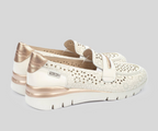 CANTABRIA W4R-6518 CREAM LEATHER MOCCASIN