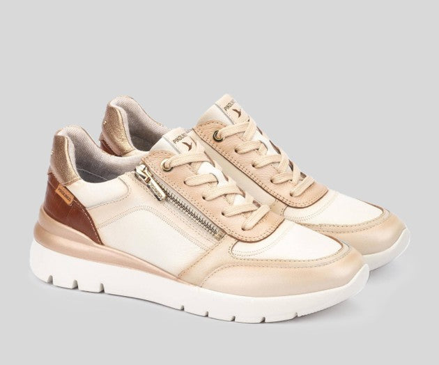 CANTABRIA W4R-6524 CREAM LEATHER SNEAKER