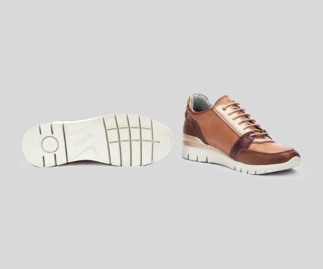 CANTABRIA W4R-6718 BROWN & TAN LEATHER SNEAKER