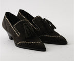 CELEB 8248 BROWN SUEDE HEELED LOAFER