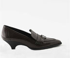CELEB 8250 BROWN LEATHER HEELED LOAFER