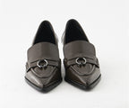 CELEB 8250 BROWN LEATHER HEELED LOAFER