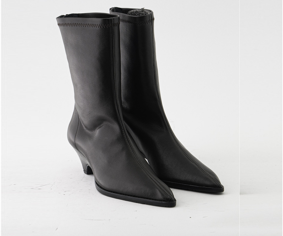CELEB 8251 BLACK LEATHER BOOTS