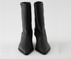 CELEB 8251 BLACK LEATHER BOOTS