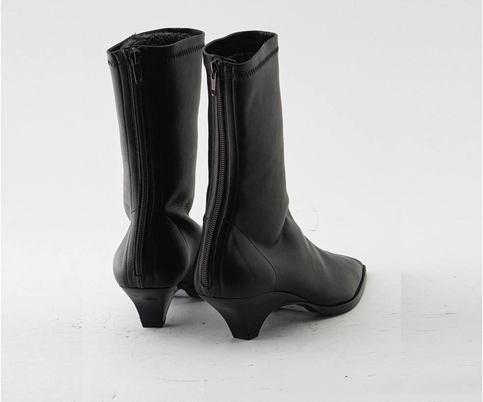 CELEB 8251 BLACK LEATHER BOOTS