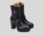 CERVERA W1J-8791 BLACK LEATHER MID CALF BOOTS