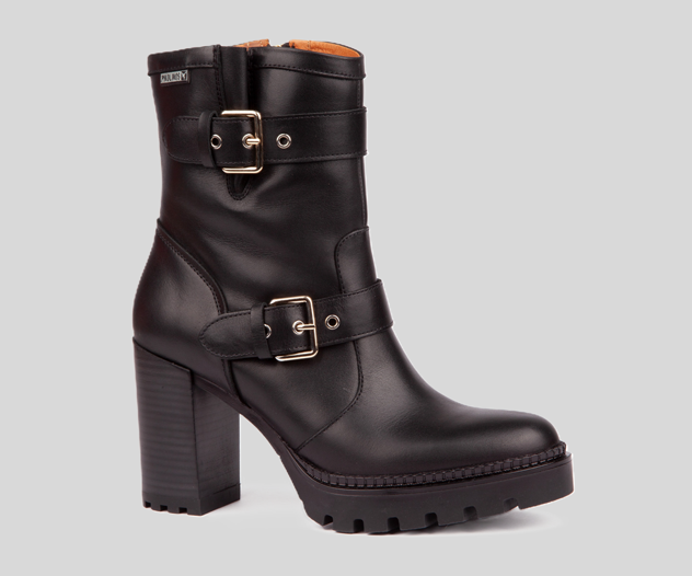 CERVERA W1J-8791 BLACK LEATHER MID CALF BOOTS