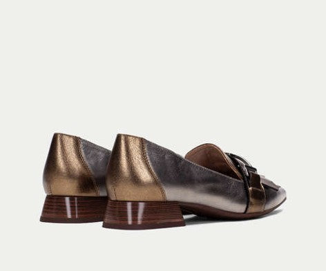 DALI CHI243573 SILVER & GOLD POINTED TOE BALLERINA