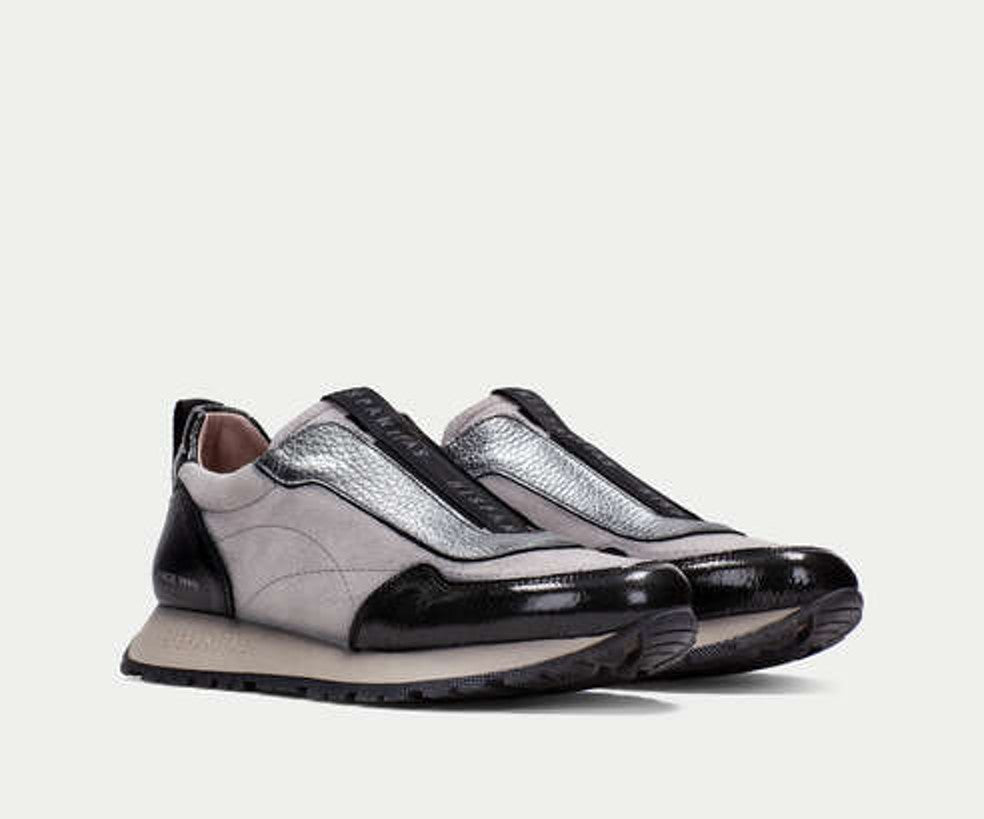KANSAS CHI254311 BLACK & GREY SLIP ON SNEAKER