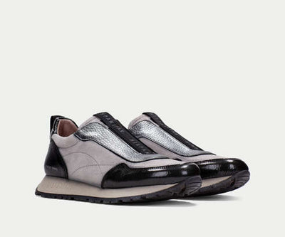 KANSAS CHI254311 BLACK & GREY SLIP ON SNEAKER