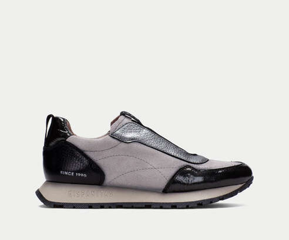 KANSAS CHI254311 BLACK & GREY SLIP ON SNEAKER