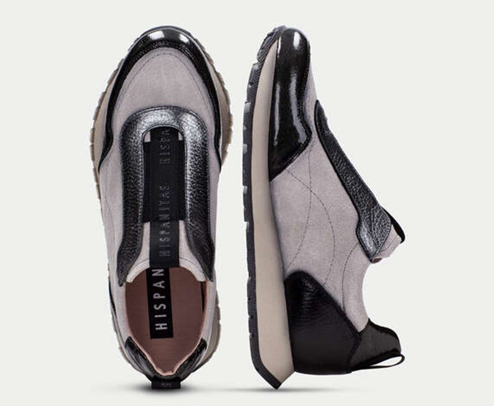 KANSAS CHI254311 BLACK & GREY SLIP ON SNEAKER