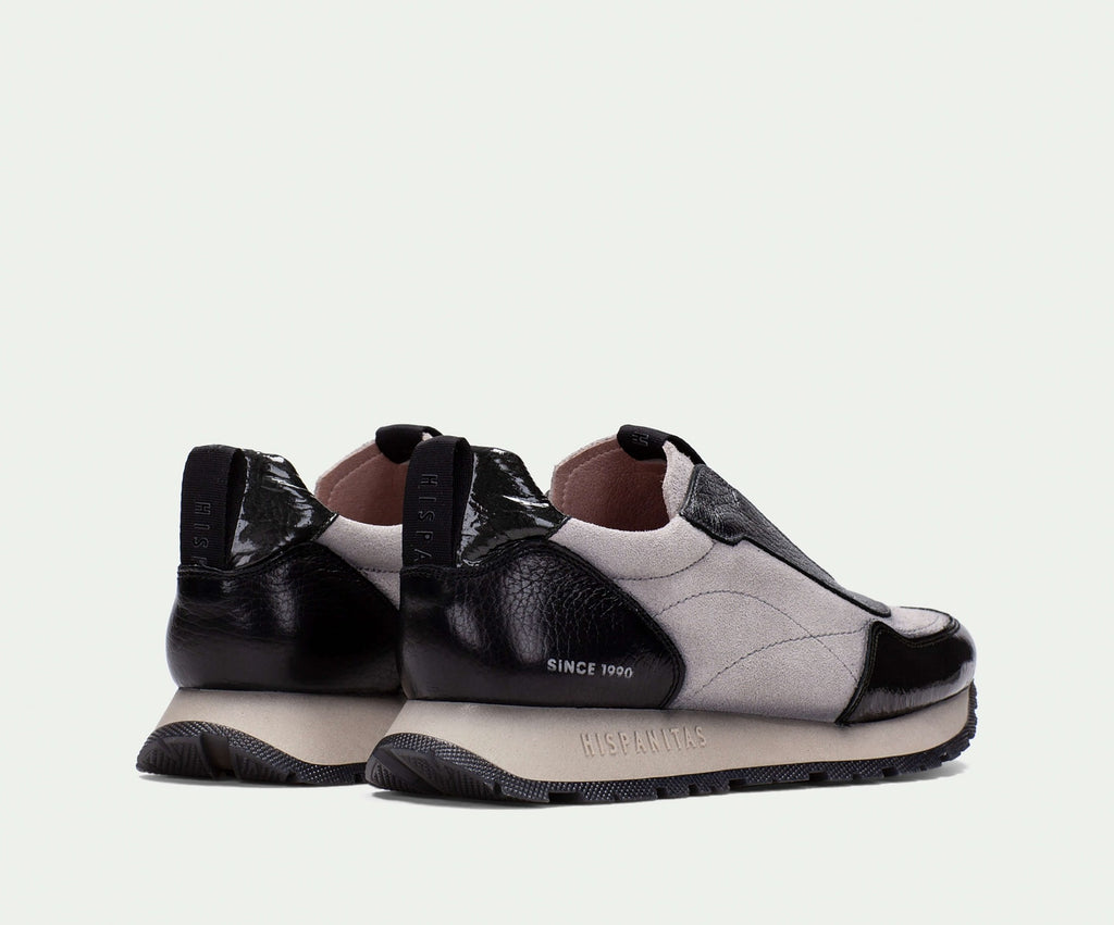 KANSAS CHI254311 BLACK & GREY SLIP ON SNEAKER