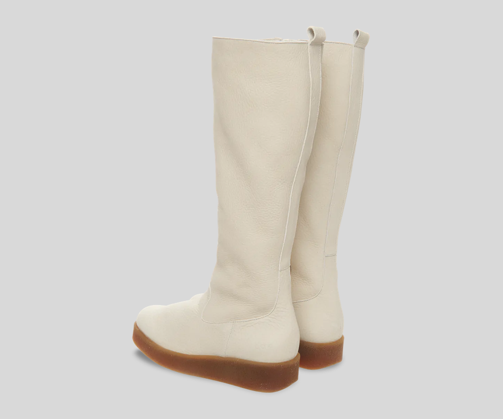 COMINA CREAM LEATHER LONG BOOT