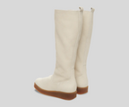 COMINA CREAM LEATHER LONG BOOT