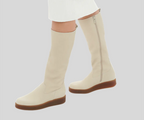 COMINA CREAM LEATHER LONG BOOT