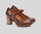 CONNELLY W7M-5590 DARK BROWN LEATHER MARY JANE