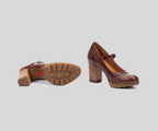 CONNELLY W7M-5590 DARK BROWN LEATHER MARY JANE