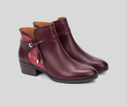 PIKOLINOS SAMPLE - DAROCA W1U-8505 RED LEATHER ANKLE BOOTS