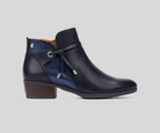 PIKOLINOS SAMPLE - DAROCA W1U-8505 BLUE LEATHER ANKLE BOOTS