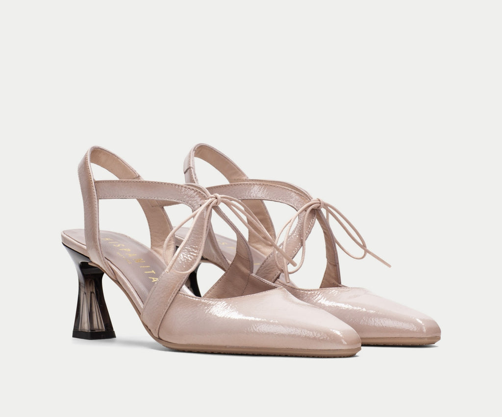 DALIA HV232641 CREAM PATENT HEEL