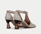 DALIA HV232832 CREAM PATENT LEATHER HEEL