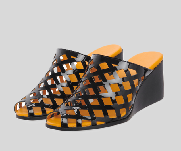 EGAHYA BLACK & YELLOW WEDGE