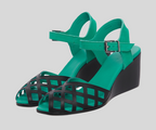 EGALAA BLACK & GREEN WEDGE