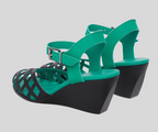 EGALAA BLACK & GREEN WEDGE