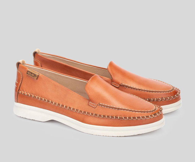 GANDIA W27-3802 ORANGE LEATHER MOCCASIN