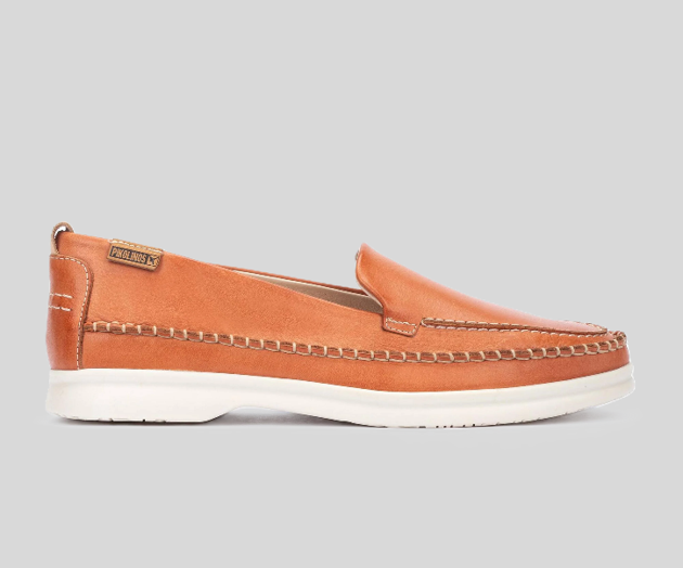 GANDIA W27-3802 ORANGE LEATHER MOCCASIN