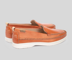 GANDIA W27-3802 ORANGE LEATHER MOCCASIN