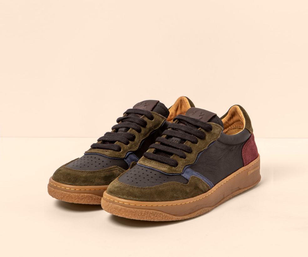 GEO N5844 MULTI LEATHER BLACK SNEAKER