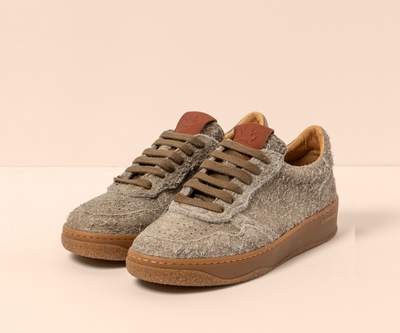GEO N5844 BEIGE TEXTURED LEATHER SNEAKER