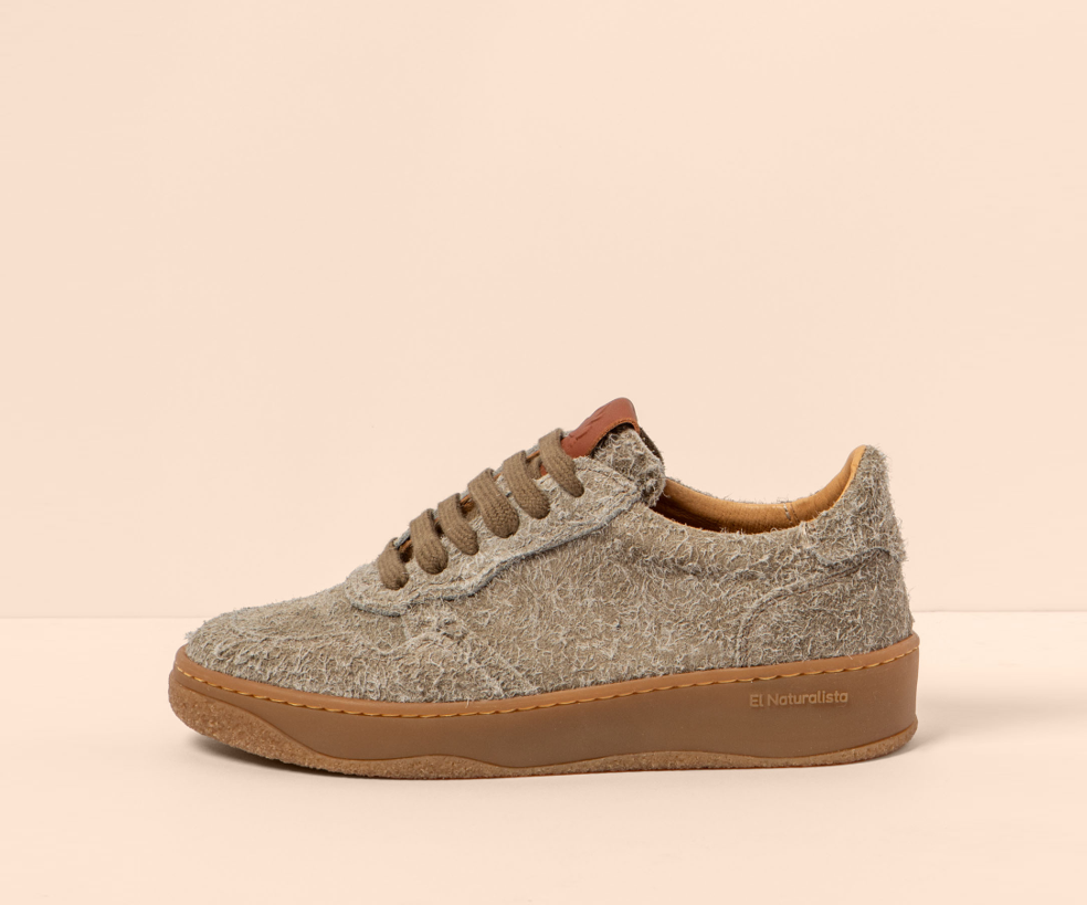 GEO N5844 BEIGE TEXTURED LEATHER SNEAKER