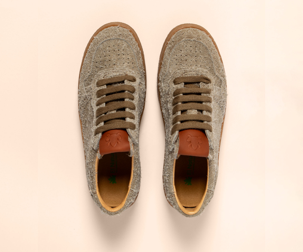 GEO N5844 BEIGE TEXTURED LEATHER SNEAKER