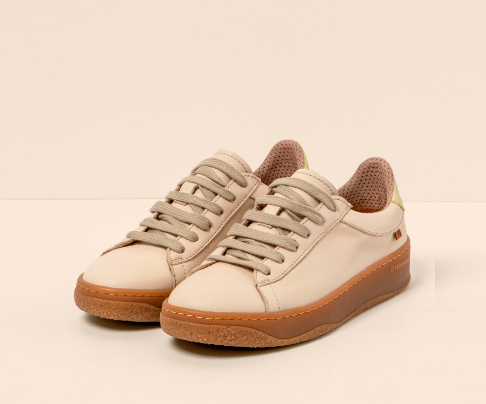GEO N5848 CREAM LEATHER SNEAKER