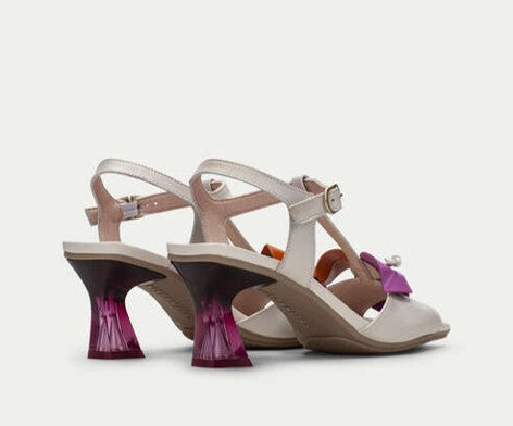 GRETA HV243761 CREAM HEELED SANDAL