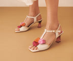 GRETA HV243761 CREAM HEELED SANDAL