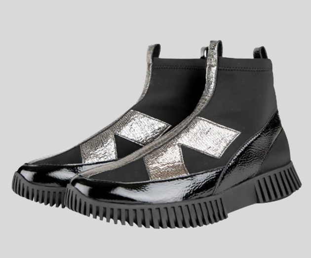 HAVEKE SILVER & BLACK PULL ON BOOT