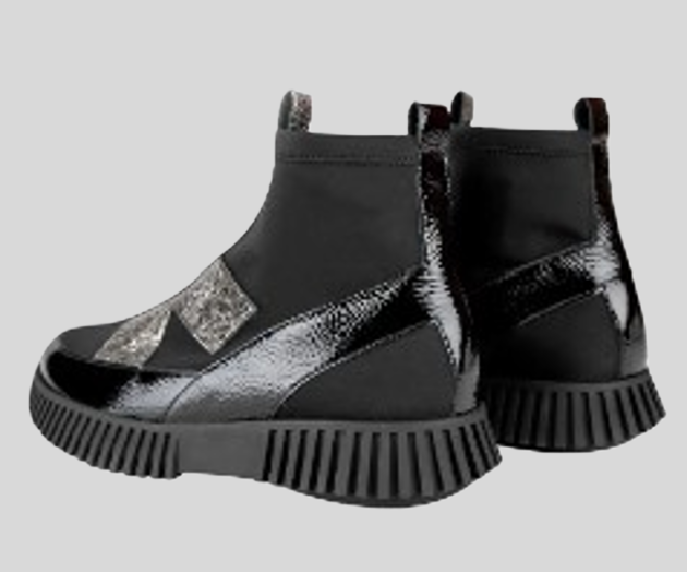 HAVEKE SILVER & BLACK PULL ON BOOT
